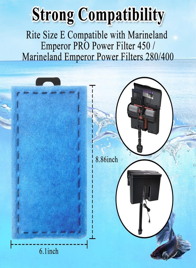 driamor عبوة من 3 خراطيش فلتر Rite-Size E متوافقة مع فلتر Marineland Emperor PRO Power 450 وفلاتر Emperor Power الأصلية 280/400، بديل لنظام حوض السمك - Image 2